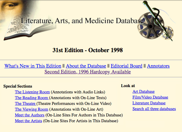 Literature, Arts, and Medicine Database 25th Anniversary – Literature ...
